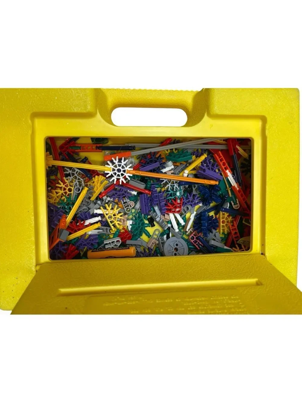 Vintage 1995 K’NEX Building Set Carry Case w/ Mixed Pieces – Retro 90s Toy Lot